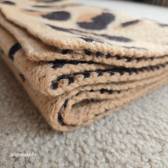 NWT Demylee x J. Crew Wool Leopard Print Scarf - Picture 12 of 16